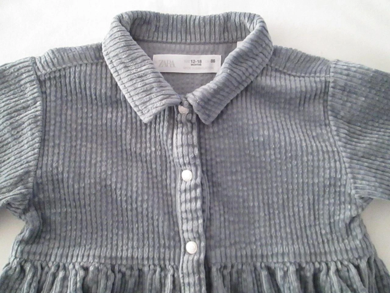 Vestido de veludo côtelé Zara – photo 2